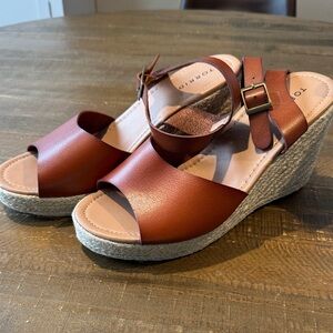 Torrid Women's Tan Wedge Sandals